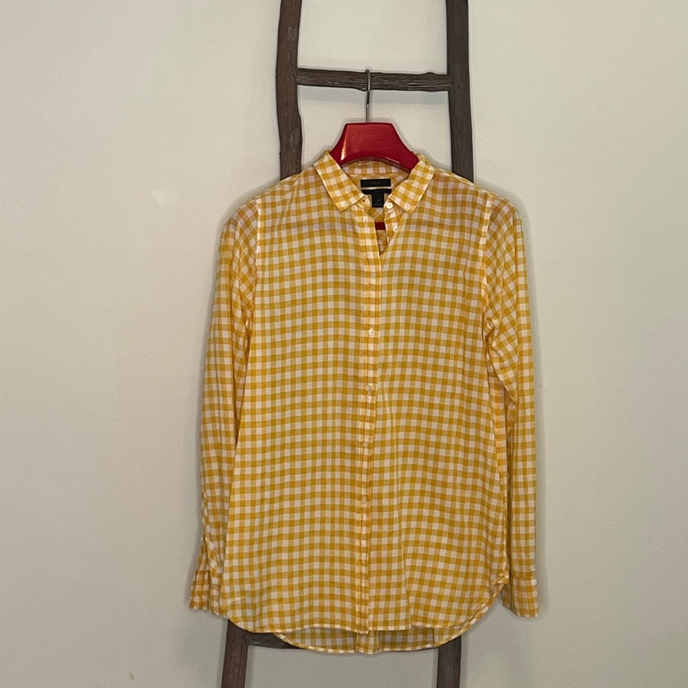 J. crew Gingham Button Down 12 Tall